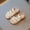 Beige, variant on Dpytoraw Girls and Toddler Flat Sandals With Adjustable Ankle Strap Size 18-24 Months