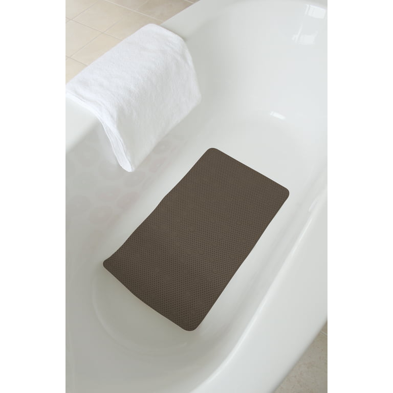 Lelinta Shower Mat Bathtub Mat Non-Slip Without Suction Cups, Extra Long Bath Mats for Shower Bathroom, Machine Washable Natural Rubber Shower Tub Mat