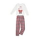 thumbnail image 2 of Familia Pijamas Navidad A Juego Dibujos Animados Santa Tops + Traje De Pantalones A Cuadros ; Hombre Blanco;XXL, 2 of 5