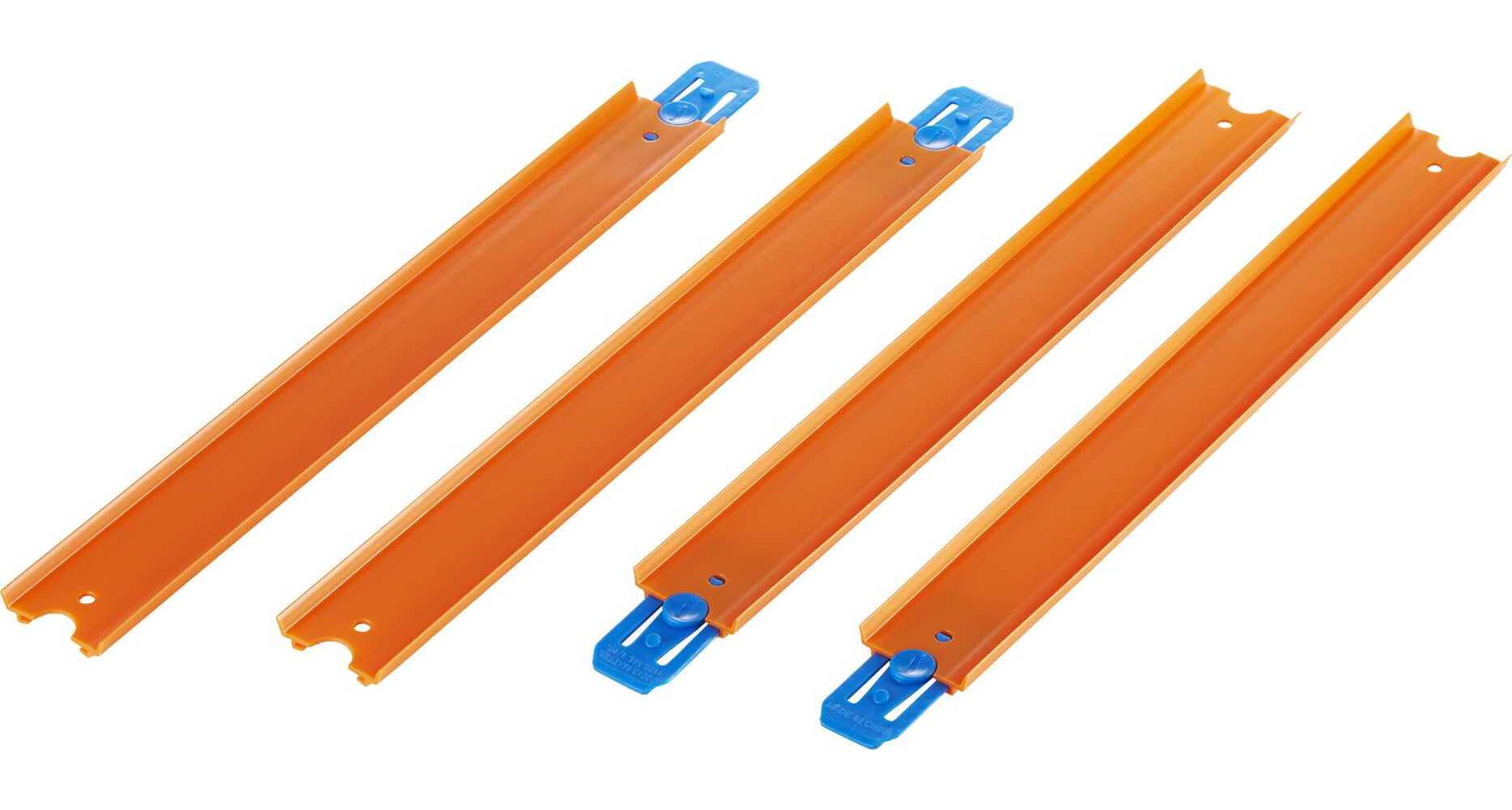 Hot Wheels Track Builder Unlimited Straight Track Pack, 4 Track Connectors & 4 Track Pieces - image 3 of 6