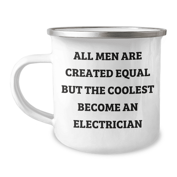 Electrician Gifts Funny Quote Camping Mug for Father's Day Unique Gifts from Men, Unique and Inexpensive Gifts for Electricians