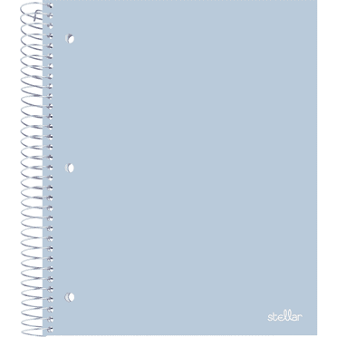 Office Depot® Brand Stellar Poly Notebook, 8-1/2" x 11", 5 Subject, College Ruled, 200 Sheets, Baby Blue