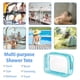 thumbnail image 5 of Bolsa de cosméticos transparente de PVC impermeable, bolsa de cosméticos transparente de viaje portátil con cremallera azul, 5 of 5