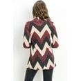 thumbnail image 3 of Shawl Collar Zigzag Maternity Knit Tunic Sweater, 3 of 3