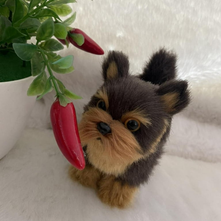Little Yorkie Dog Toys Puppy Stuffed Animals Teddy Dog Plush Toy Cute Dolls  Kids for Children Baby Pets Gifts Simulation Birthday Fluffy Home