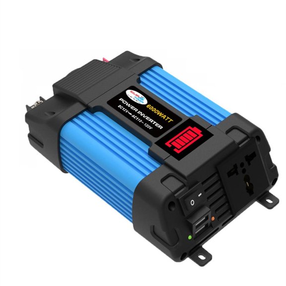 Modified Sine Wave Inverter 6000W Peak Uninterruptible 12V 220 Inverter 12V 230 Pure Sine Modified Sin Wave With Car Charger Power Supply 500W PowerBank ,Powerful Output