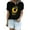 Black, variant on T Shirts for Women Summer Classic Cotton Short Sleeve Crewneck Printed Festival Casual T-Shirt Tops