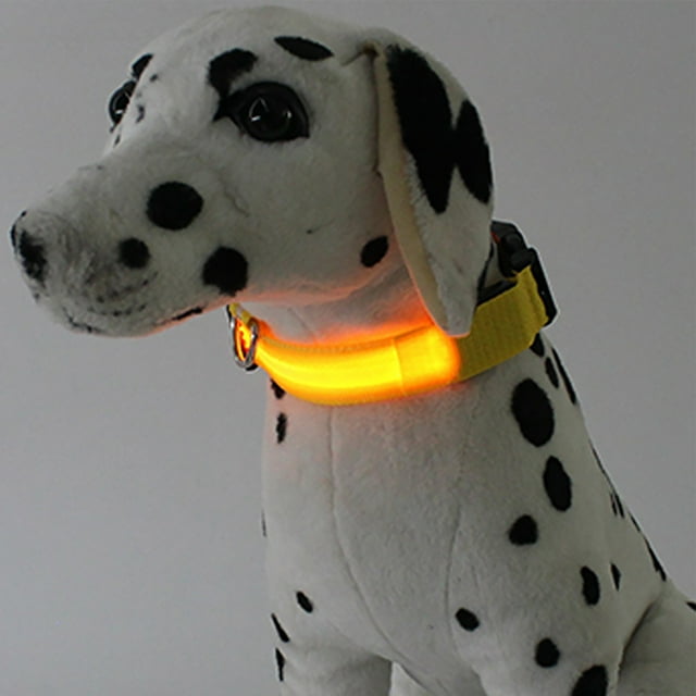 Lisbinx LED Dog Collar USB Rechargeable, Luminous Soft Nylon Webbing Suitable For Small And Medium-Sized Dogs