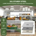 thumbnail image 4 of Uforic 72" X 24" Stainless Steel Work Table with Overshelves & Drawers Table for Home Kitchen Restaurant Garage Warehouse Outdoor, 4 of 9
