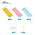 thumbnail image 3 of Uxcell 15Pcs Light Blue,Light Pink,Gold Tassel Garland Banner w Rope for Wedding Birthday Party Decoration, 3 of 6