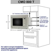 Equator CMO 800 T Countertop Microwave and Oven Combo, Stainless Steel