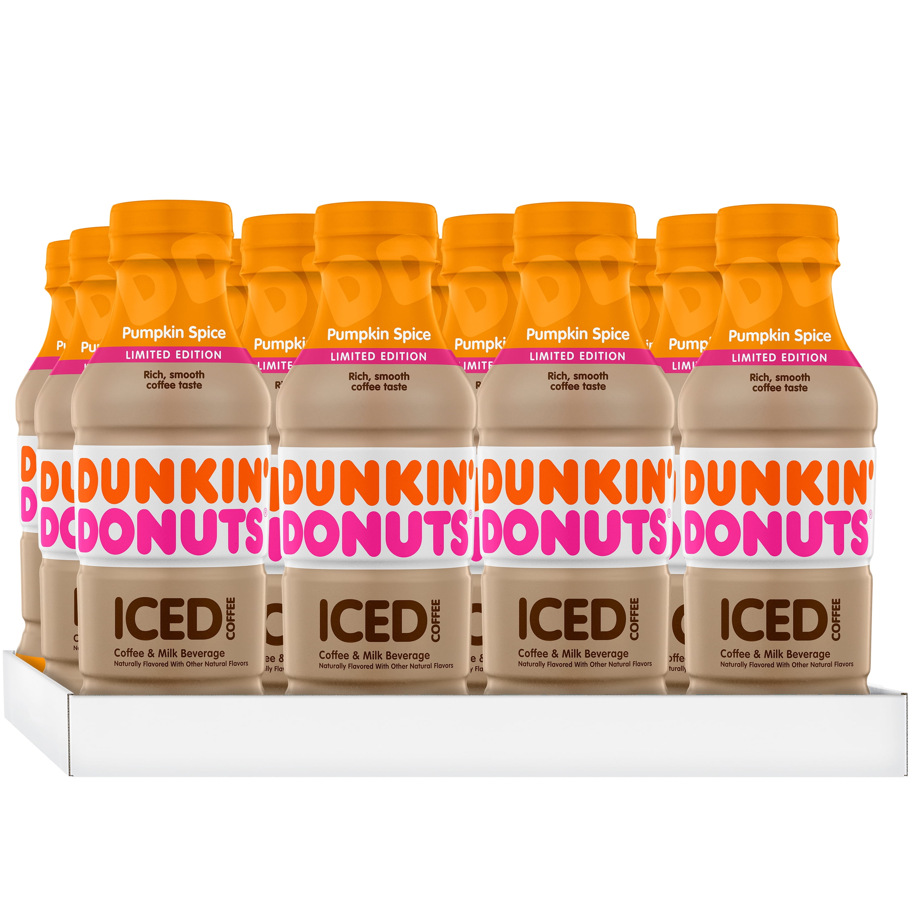 Dunkin' Donuts Pumpkin Spice Iced Coffee Bottles, 13.7 fl oz (12pack