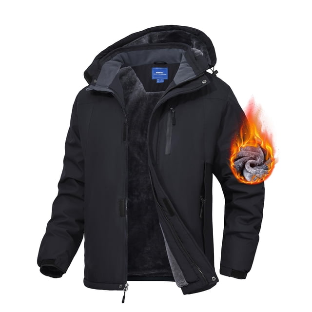 Chaqueta de invierno Zoofly resistente al agua Ripstop para hombre negra L