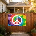 thumbnail image 3 of Peace Sign Flag 3x5 Ft, Durable Polyester Peace Symbol Banner with Brass Grommets for Indoor Outdoor Decor, 3 of 6