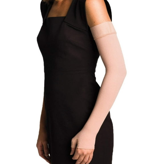 Sigvaris Specialty 912A ADVANCE 20-30 mmHg Lymphedema Compression Armsleeve w/Gauntlet Beige LR Plus