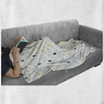 thumbnail image 6 of Modern Soft Flannel Fleece Blanket, Modern Geometric Shapes Polka Dot Tear Drop Forms Pattern Graphic Art Print, Cozy Plush for Indoor and Outdoor Use, 50" x 60", Grey White Yellow, by Ambesonne, 6 of 6