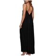 thumbnail image 6 of Roncen Midi Dresses for Women Backless Cami Dress Low Back Boho Beach Dress Summer Spaghetti Strap Flowy Dress with Back Tie, 6 of 9