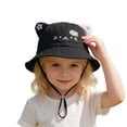 thumbnail image 3 of Bucket Hats Cute Cartoon Cat Ear Buckets for Girls Wide Brim Sun Hats for Girls with Adjustable Strap, 3 of 6
