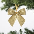 thumbnail image 6 of FeiFu Christmas Tree Decor Hanging Bows Ribbon with Stitched Edges Handmade Festive Ornaments Colors Christmas Tree Topper, 6 of 6