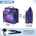 thumbnail image 3 of Zipper Binder with Shoulder Strap 2 inch 3 Ring Waterproof File Folder Organizer Bag 500 Sheet Purple Rose, 3 of 8
