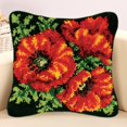 thumbnail image 2 of s de gancho de pestillo para DIY, funda de almohada para sofá, funda de cojín, , decoración peluda, adornos para decoración para hogar, 17 `` Flor 8 Gloria Lienzo de alfombra de gancho de seguridad, 2 of 9