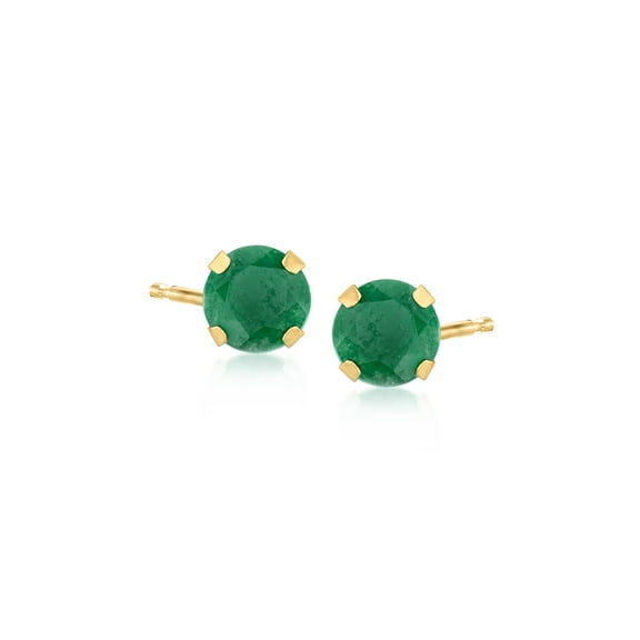 Ross-Simons 1.60 ct. t.w. Emerald Martini Stud Earrings in 14kt Yellow Gold, Women's, Adult