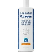 Essential Oxygen 3% Food Grade Hydrogen Peroxide, Non-Toxic All Purpose Cleaner, 16 oz, Pack of 3