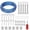 BLUE, variant on Clothes Line Wires, 100ft PVC Coated Wire Rope Kit, 1/8" Steel Cable, M5 Turnbuckles for Cable Wire, 7x7 Strand Metal Steel, Perfect for Climbing Plants, Shade Sail Hanging