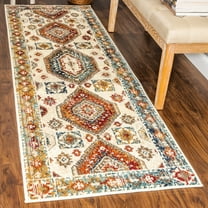 Superior Lennox Southwestern Geometric Sangria Indoor Runner Rug, 2' 7" x 8'