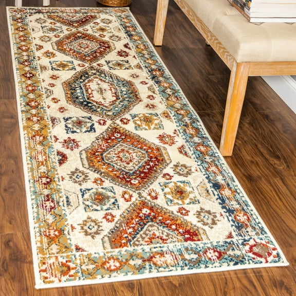 Superior Lennox Southwestern Geometric Sangria Indoor Runner Rug, 2' 7" x 8'