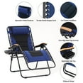 thumbnail image 2 of Sophia&William Outdoor Oversized Padded Zero Gravity Chairs Set of 2 - Navy Blue, 2 of 7