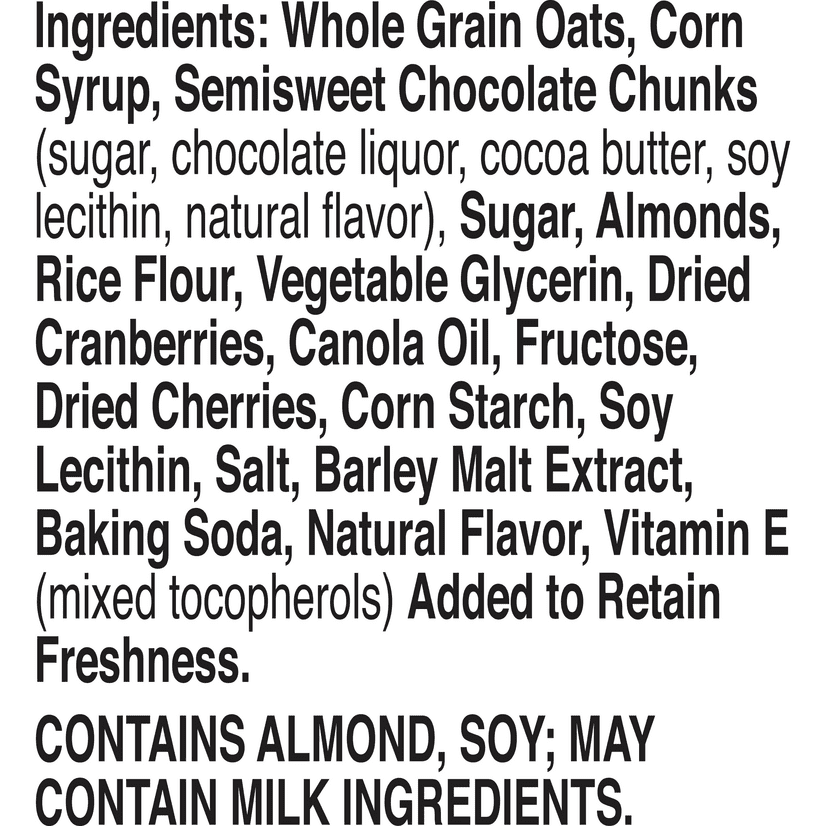 Nature Valley Chewy Trail Mix Granola Bar Dark Chocolate Cherry 12 Bars Walmart Com Walmart Com