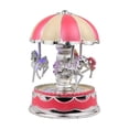 thumbnail image 1 of Caja de música WSYW Merry-Go-Round, regalo de Navidad, carrusel musical, regalos de cumpleaños, juguete musical rosa, 1 of 8