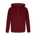 thumbnail image 4 of Mens Hoodies Solid Casual Hooded Sweatshirts Long Sleeve Pullover Workout Hoodie Tops with Pocket Hoodie Sweatshirts, 4 of 6
