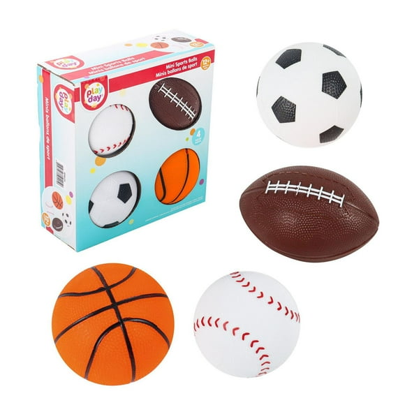 PLAYDAY 4PK MINI SPORTS BALLS