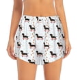 thumbnail image 2 of Balery Dachshund On A Skateboard Pattern Women's Running Shorts with Liner 2 Pockets Elastic Workout Athletic Gym Yoga Shorts-XX-Large, 2 of 7