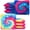 Bright / Dark Tie Dye, variant on Play Platoon Pro Cornhole Bags Set of 8 - Professional Dual Sided Slick and Sticky Side Competition Corn Hole Bags - Tournament Series 4 Red & 4 Blue American Flag Skulls