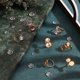 thumbnail image 5 of 18K Gold Plated Ring Blanks 18pcs Ring Bases Open Cuff Blank Rings 304 Stainless Steel Flat Round Ring Bezel Trays with 36pcs 4 Sizes Glass Cabochons for Ring Jewelry Making 6/8/10/12mm, 5 of 5