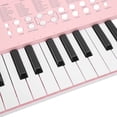 thumbnail image 3 of Yajisi Teclado Electrónico 37 Teclas Piano Digital Multifuncional Portátil con Micrófono Instrumento Musical Infantil Rosa 52.00 cm / 20.47 inches, 3 of 6