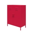 thumbnail image 6 of Novogratz Cache 2 Door Metal Locker-Style Storage Accent Cabinet, Magenta, 6 of 13