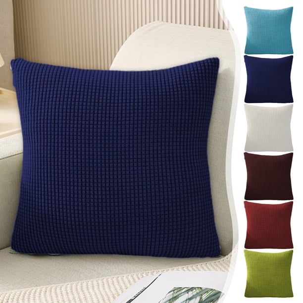 Funda de Almohada de Verano de 45 X 45 Cm | Funda de Cojín Decorativa de Poliéster para Sofá, Cama, Salón y Exterior | Azul, Blanco, Café, Vino, Verde y Azul Claro