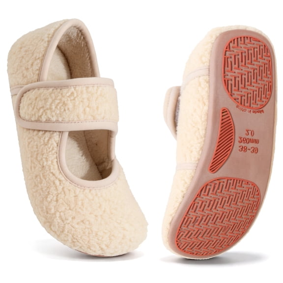 BERANMEY Cozy Women Slippers Comfy House Slippers for Women & Men Wide Diabetic Sock Slippers Soft & Cozy Barefoot House Shoes Indoor/Outdoor