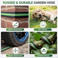 thumbnail image 5 of Flexible 100 ft Garden Hose with 3/4" Fittings, Non-Expanding, Leak-Proof, High-Pressure Flat Fabric Design in Black and Green, 5 of 7