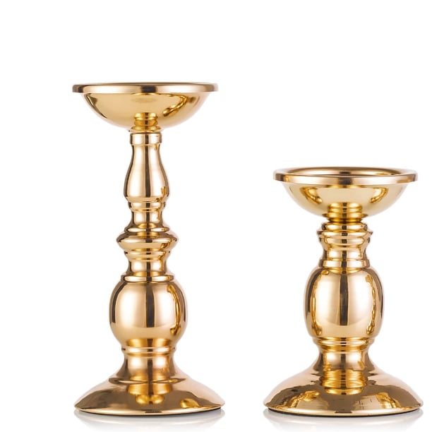 Candelabros elegantes de metal y cristal, material superior, centro de mesa de boda para chimeneas, decoración del hogar, sala de estar, estudio, dormitorio, boda, cena romántica, regalo (2 piezas)