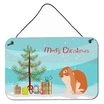 Holland Lop Rabbit Christmas Stocking - Teal Fireplace Hanging Stocking 18x11 Inches