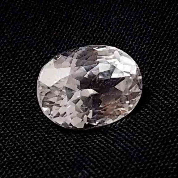 Natural White Sapphire 9Ct Oval Shape Ring Size Jewelry Making Loose Certified Gemstone