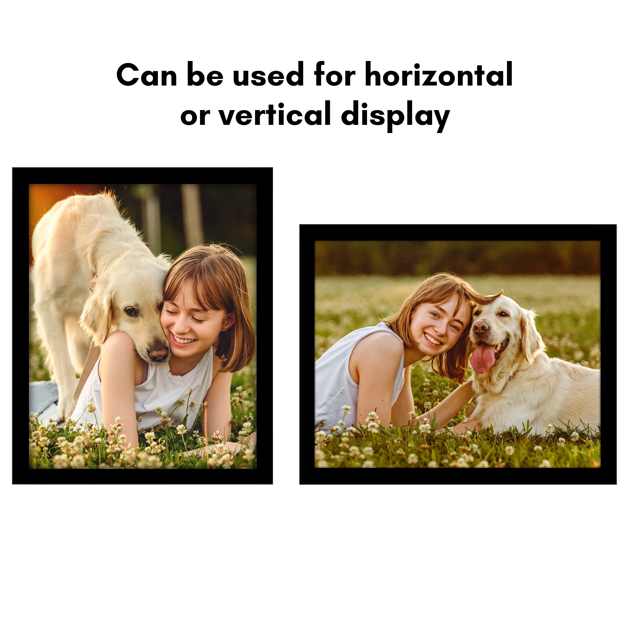 Americanflat 16x20 Picture Frame with Polished Plexiglass Wide Photo Frames Vertical Horizontal Epic - Black