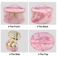 thumbnail image 5 of Unique Bargains Floral Makeup Bag Zipper Flower Cosmetic Pouch Pink, 5 of 7