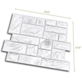 thumbnail image 5 of Concord Wallcoverings™ 3D Wall Panels - Pack of 6 | Natural White Stone Blocks, PVC | Each 17.5" x 23.75" | 009CB, 5 of 5