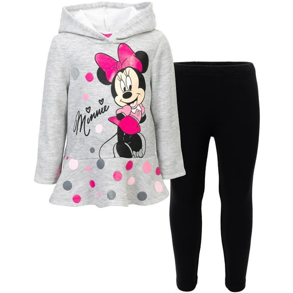 Disney Minnie Mouse Mickey Mouse Fleece Hoodie and Leggings Outfit Set Infant to Big Kid